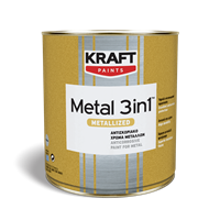 Kraft Metallized 3in1 Αντισκωριακό Χρώµα Μετάλλων 502 Ανθρακί Ματ 750ml