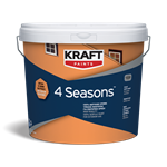 Kraft 4Seasons Ακρυλικό Χρώμα Υψηλής Ποιότητας Εξωτερικής Χρήσης Λευκό 750ml