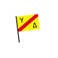 XDive Σημαία Σημαδούρας με Ιστό Κίτρινη