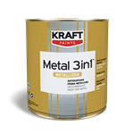 Kraft Metallized 3in1 Αντισκωριακό Χρώµα Μετάλλων 514 Ανθρακί Γυαλιστερό 750ml
