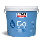 Kraft Go! Exterior Ακρυλικό Χρώμα Εξωτερικής Χρήσης Λευκό 3L