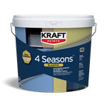 Kraft 4Seasons Elastic Ελαστομερές Μονωτικό και Χρώμα Εξωτερικής Χρήσης Λευκό 3L