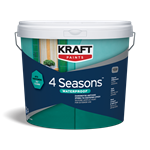 Kraft 4Seasons Waterproof Σιλικονούχο Ακρυλικό Χρώμα Εξωτερικής Χρήσης Λευκό 3L